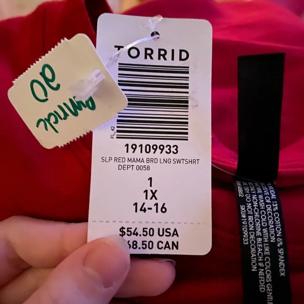 NWT Torrid “Mama Bird” Long sleeve shirt - Picture 3 of 4